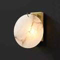 Wall LightLuxury Alabaster Round Wall LightDia 22cm x H 12cm / ∅ 8.7″ x H 4.7″WhiteLennar Visual