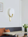 Wall LampLuxury Alice Alabaster Wall LampDia 20cm x H 50cm / ∅ 7.9″ x H 19.7″Gold & WhiteLennar Visual