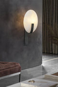 Wall LampLuxury Alice Alabaster Wall LampDia 20cm x H 50cm / ∅ 7.9″ x H 19.7″Black & WhiteLennar Visual