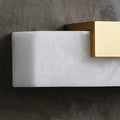 Wall LampLuxury Rectangular Alabaster Wall LampDia 8cm x H 60cm / ∅ 3.1″ x H 23.6″ *2WhiteLennar Visual