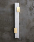 Wall LampLuxury Rectangular Alabaster Wall LampDia 8cm x H 60cm / ∅ 3.1″ x H 23.6″ *2WhiteLennar Visual