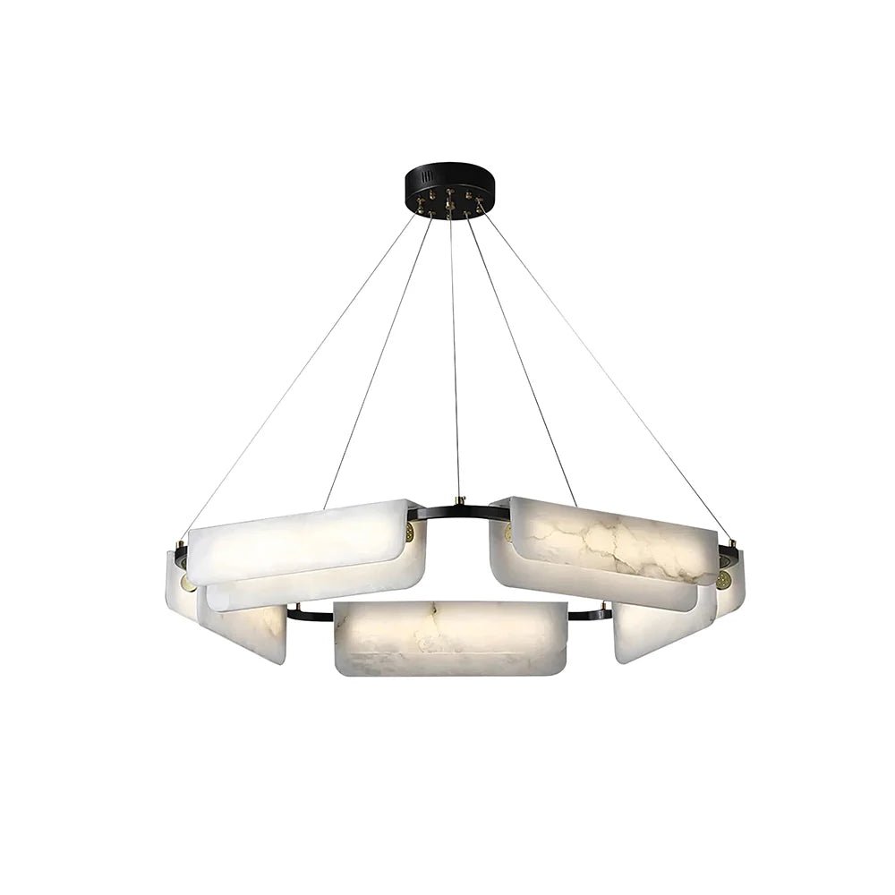 ChandelierMarble Modern chandelierDia 60cm x H 12cm / ∅ 23.6″ x H 4.7″Black and MarbleLennar Visual