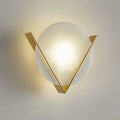 Wall LampMarble Round Victory V Wall LampDia 23cm x H 22cm / ∅ 9.1″ x H 8.7″ *2WhiteLennar Visual