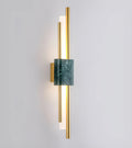 Wall LightMarble Tanto Wall LightDia 10cm x H 60cm / ∅ 3.9″ x H 23.6″ *2Green & GoldLennar Visual