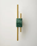 Wall LightMarble Tanto Wall LightDia 10cm x H 50cm / ∅ 3.9″ x H 19.7″ *2Green & GoldLennar Visual