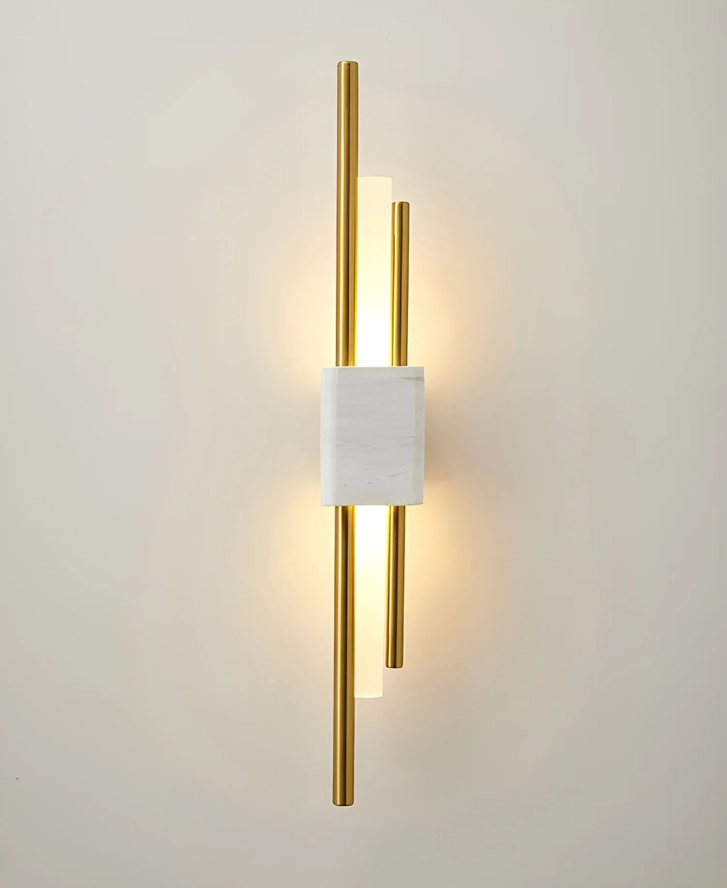 Wall LightMarble Tanto Wall LightDia 10cm x H 60cm / ∅ 3.9″ x H 23.6″ *2Green & GoldLennar Visual