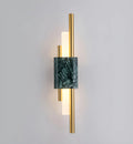 Wall LightMarble Tanto Wall LightDia 10cm x H 50cm / ∅ 3.9″ x H 19.7″ *2Green & GoldLennar Visual