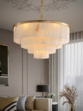 ChandelierMarble tiered chandelierDia 45cm x H 58cm / ∅ 17.7″ x H 22.8″GoldLennar Visual