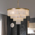 ChandelierMarble tiered chandelierDia 45cm x H 58cm / ∅ 17.7″ x H 22.8″GoldLennar Visual