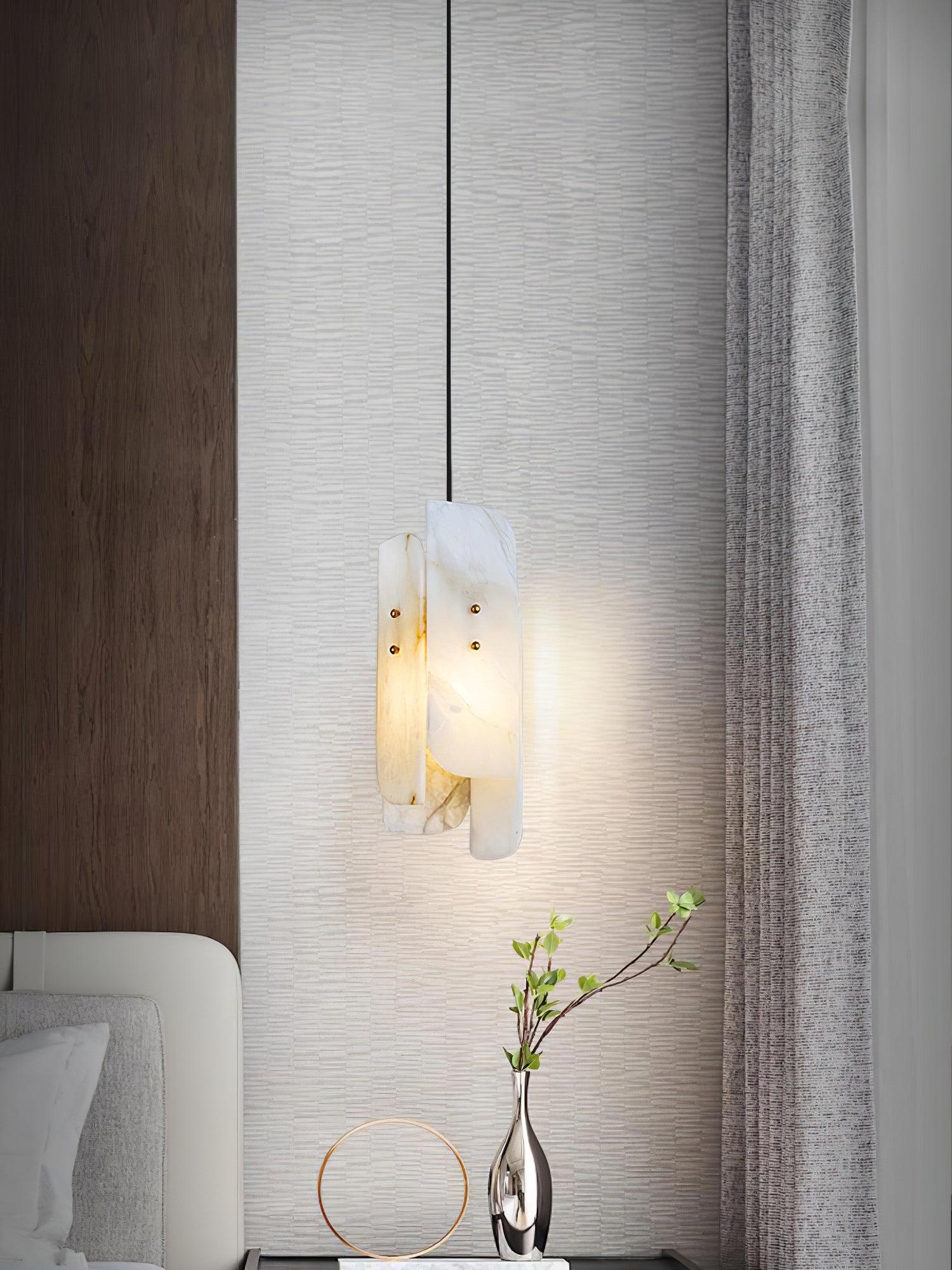 Pendant LightMegalith Alabaster Mini Pendant LightDia 15cm x H 40cm / ∅ 5.9″ x H 15.7″WhiteLennar Visual