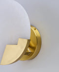 Wall LightModern Alabaster Brass Wall LightDia 26cm x H 26cm / ∅ 10.2″ x H 10.2″ *2WhiteLennar Visual