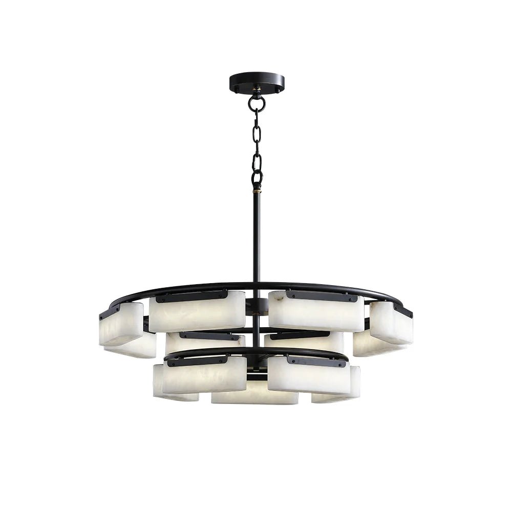 ChandelierModern Alabaster Fusion ChandelierDia 85cm x H 50cm / ∅ 33.5″ x H 19.7″Brass & WhiteLennar Visual