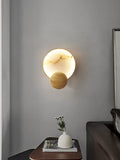 Wall LampModern Art Marble Wall LampDia 22cm x H 29cm / ∅ 8.7″ x H 11.4″Gold+WhiteLennar Visual