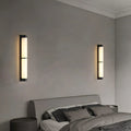 Wall LampModern Cylindra Alabaster Brass Wall LightDia 8cm x H 60cm / ∅ 3.1″ x H 23.6″ *2Black & WhiteLennar Visual