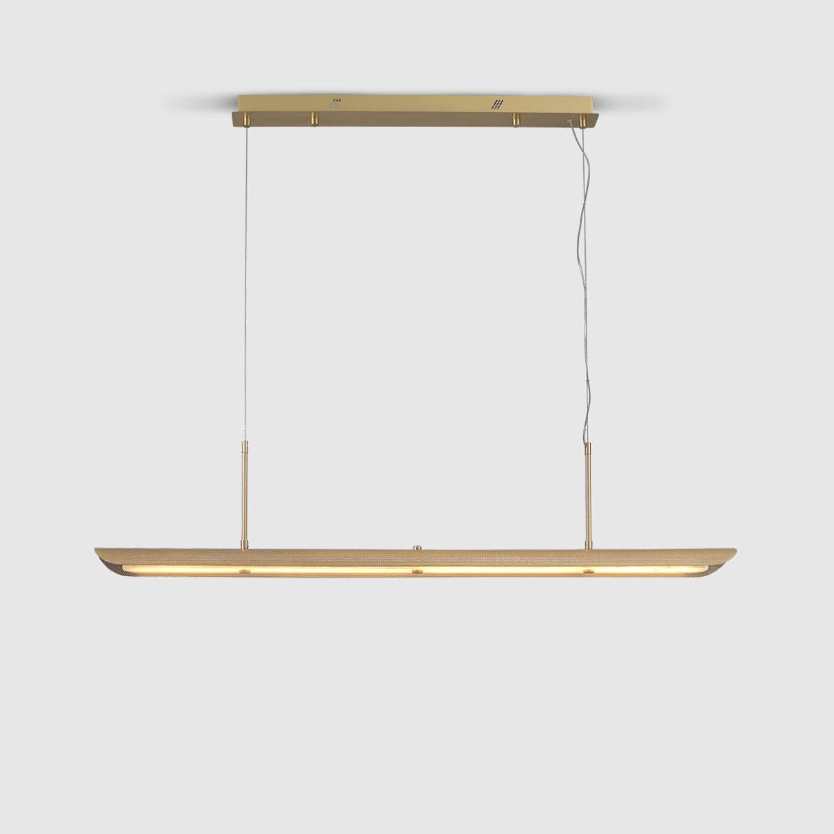 Pendant LightModern Linear Pendant LightL 140cm x W 14cm x H 180cm / L 55.1″ x W 5.5″ x H 70.9″Brass+WhiteLennar Visual