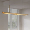 Pendant LightModern Linear Pendant LightL 140cm x W 14cm x H 180cm / L 55.1″ x W 5.5″ x H 70.9″Brass+WhiteLennar Visual