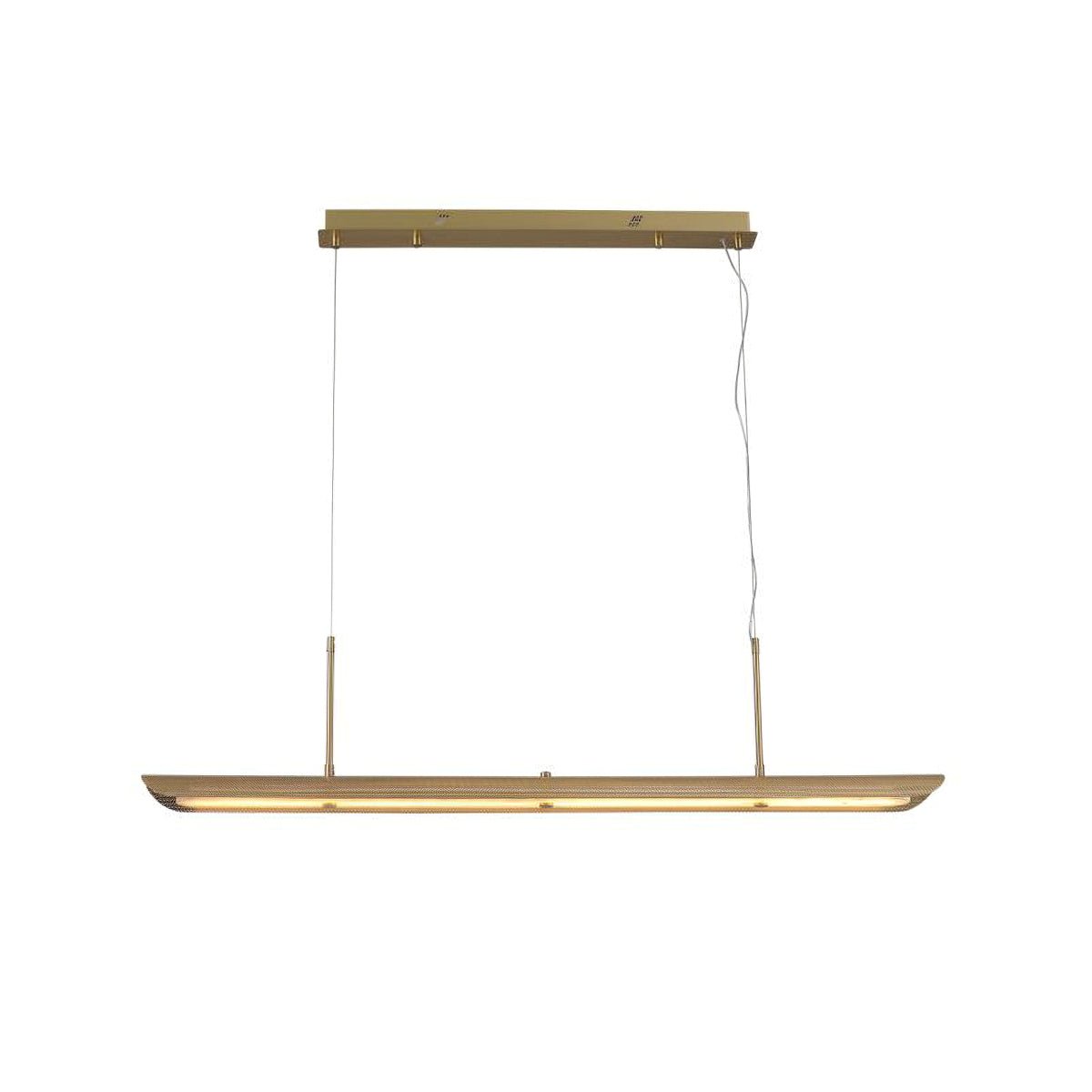 Pendant LightModern Linear Pendant LightL 140cm x W 14cm x H 180cm / L 55.1″ x W 5.5″ x H 70.9″Brass+WhiteLennar Visual