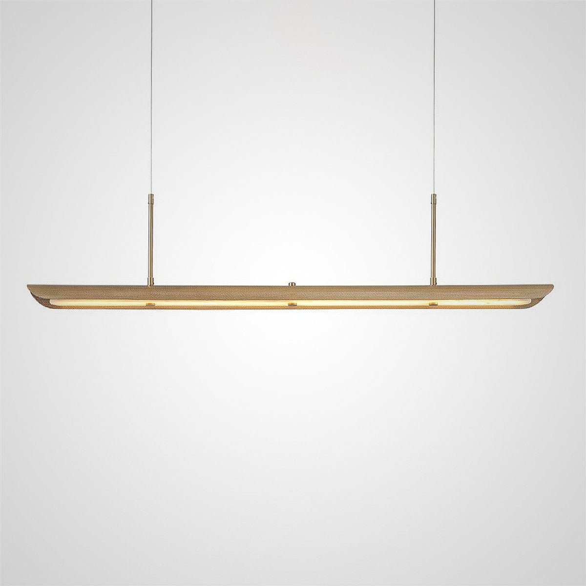 Pendant LightModern Linear Pendant LightL 140cm x W 14cm x H 180cm / L 55.1″ x W 5.5″ x H 70.9″Brass+WhiteLennar Visual