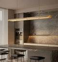 Pendant LightModern Linear Pendant LightL 140cm x W 14cm x H 180cm / L 55.1″ x W 5.5″ x H 70.9″Brass+WhiteLennar Visual