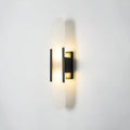 Wall LampModern Melange Elongated Alabaster Wall LampDia 10cm x H 50cm / ∅ 3.9″ x H 19.7″Gold & WhiteLennar Visual