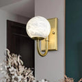 Wall LightModern Spherical Alabaster Wall LightL 19cm x W 12cm x H 18cm / L 7.5″ x W 4.7″ x H 7.1″Gold & WhiteLennar Visual