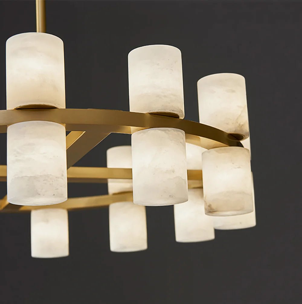 ChandelierModern Tabitha Alabaster ChandelierDia 60cm x H 16cm / ∅ 23.6″ x H 6.3″WhiteLennar Visual