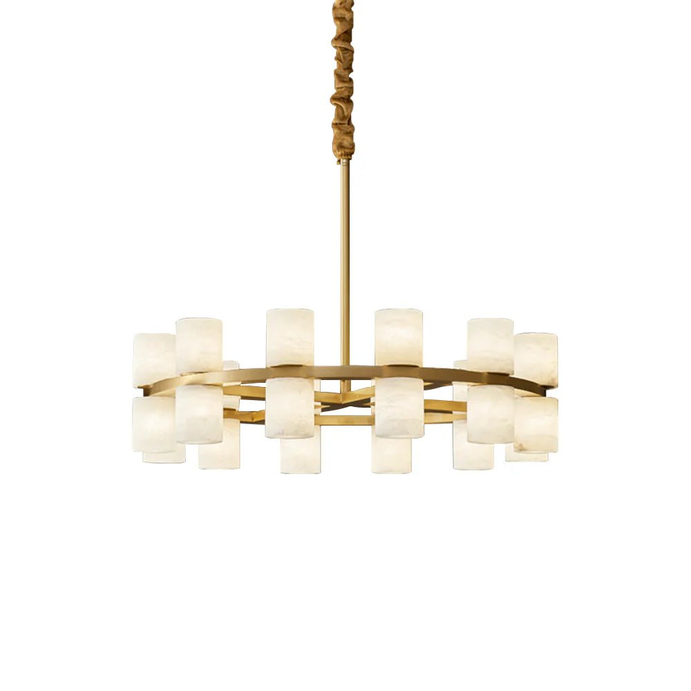 ChandelierModern Tabitha Alabaster ChandelierDia 60cm x H 16cm / ∅ 23.6″ x H 6.3″WhiteLennar Visual