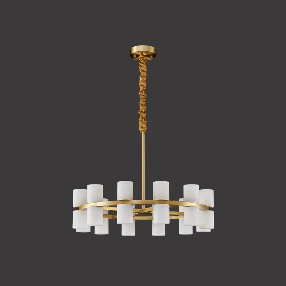 ChandelierModern Tabitha Alabaster ChandelierDia 60cm x H 16cm / ∅ 23.6″ x H 6.3″WhiteLennar Visual