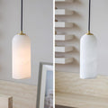 Pendant LightMonty Alabaster Pendant LampDia 10cm x H 25cm / ∅ 3.9″ x H 9.8″Brass & White AlabasterLennar Visual