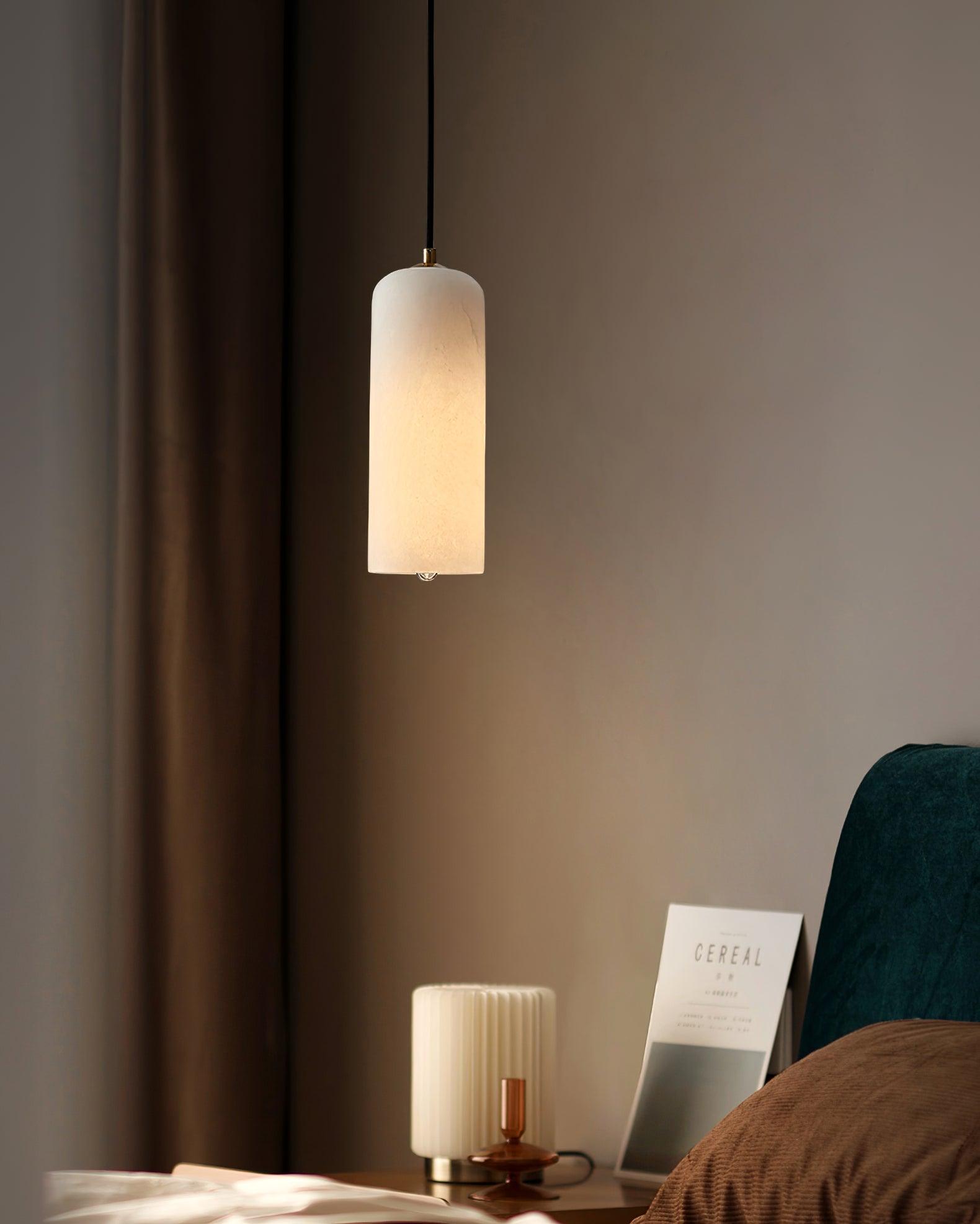 Pendant LightMonty Alabaster Pendant LampDia 10cm x H 25cm / ∅ 3.9″ x H 9.8″Brass & White AlabasterLennar Visual