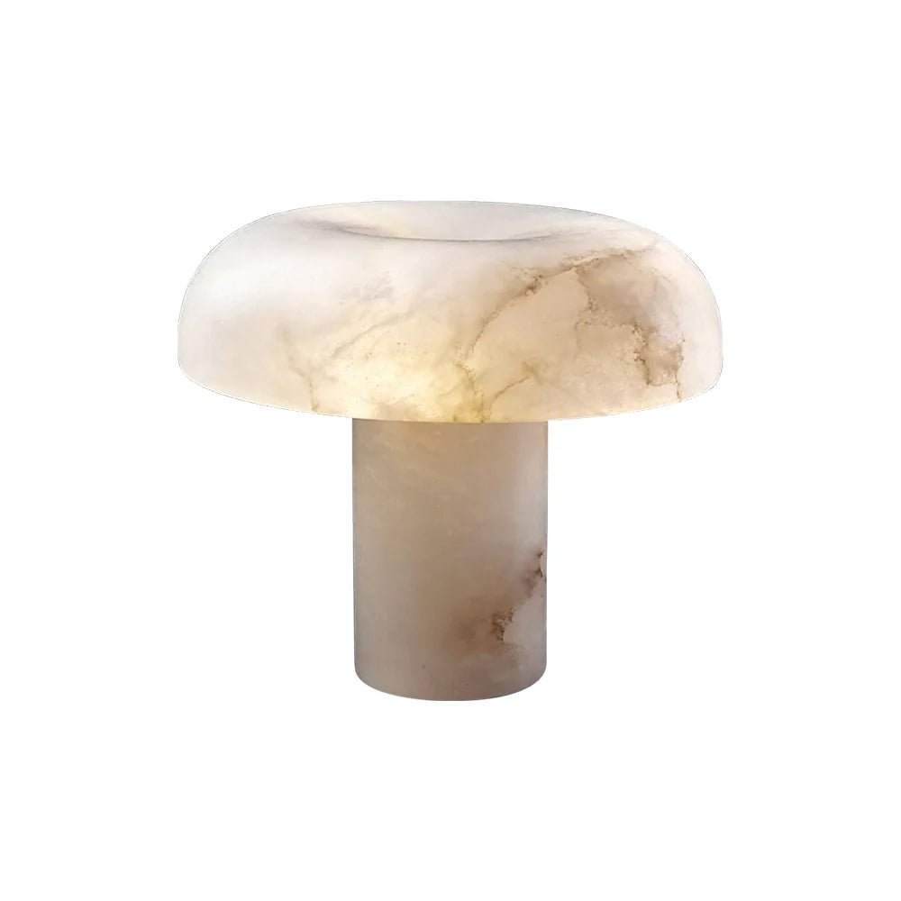 Table LampMushroom Type Alabaster Table LampDia 30cm x H 27cm / ∅ 11.8″ x H 10.6″Brass & WhiteLennar Visual