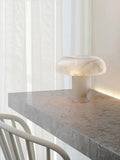 Table LampMushroom Type Alabaster Table LampDia 30cm x H 27cm / ∅ 11.8″ x H 10.6″Brass & WhiteLennar Visual