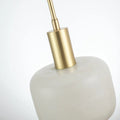 Pendant LightNatural Alabaster Small Pendant LightDia 17cm x H 30cm / Φ 6.7″ x H 11.8″Gold + WhiteLennar Visual