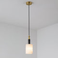 Pendant LightNatural Alabaster Small Pendant LightDia 12.5 cm x H 35 cm / ∅ 4.9″ x H 13.8″Black & WhiteLennar Visual