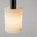 Pendant LightNatural Alabaster Small Pendant LightDia 12.5 cm x H 35 cm / ∅ 4.9″ x H 13.8″Black & WhiteLennar Visual