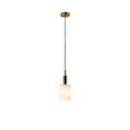 Pendant LightNatural Alabaster Small Pendant LightDia 12.5 cm x H 35 cm / ∅ 4.9″ x H 13.8″Black & WhiteLennar Visual