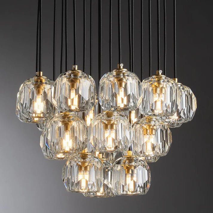 Lennar Visual_Nova Crystal Round Cluster Chandelier