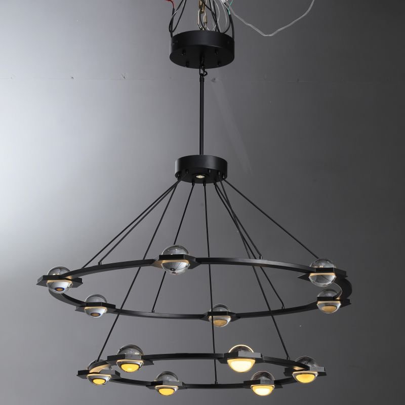 Lennar Visual_Orbis Halo Round Two - Tier Chandelier