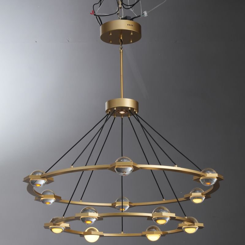 Lennar Visual_Orbis Halo Round Two - Tier Chandelier