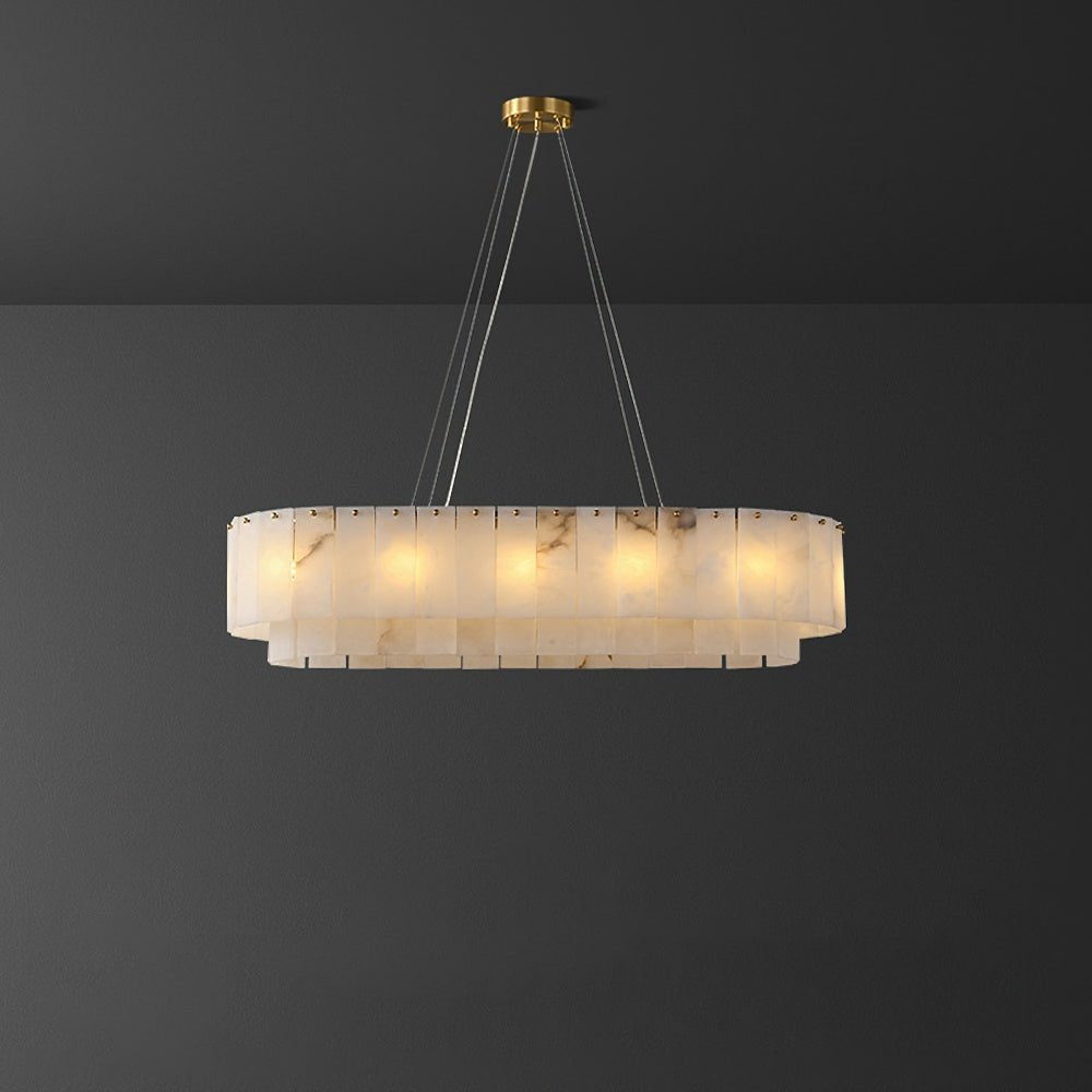 ChandelierPembridge Alabaster ChandelierL 100cm x 35cm x H 20cm / L 39.4″ x L 13.7″ x H 7.9″GoldLennar Visual