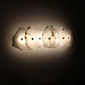 Wall LampPetra Wall Lamp3 heads L 40cm x W13cm x H 9cm / L 15.7″ x W 5.1″x H 3.5″Gold+ White AlabasterLennar Visual