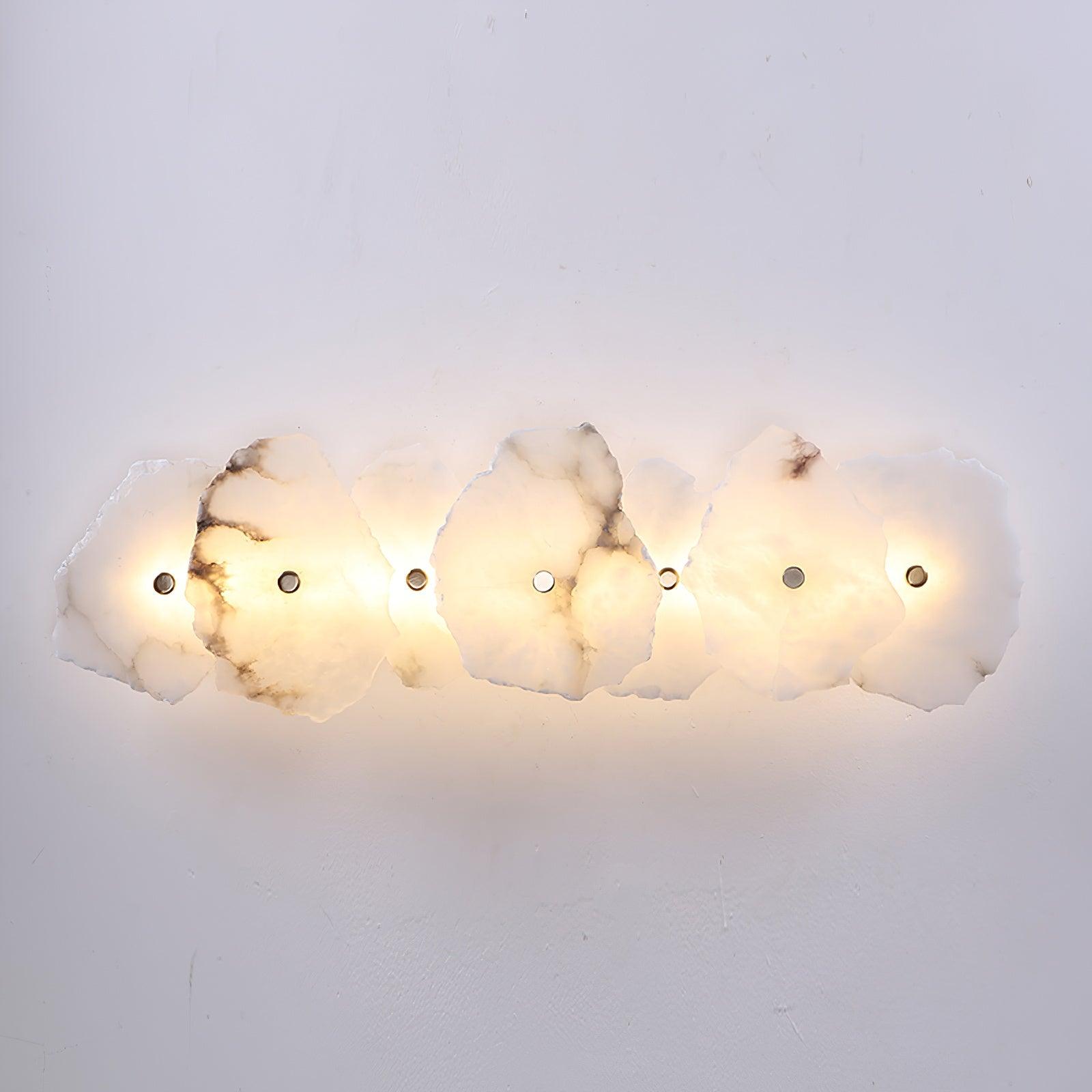 Wall LampPetra Wall Lamp3 heads L 40cm x W13cm x H 9cm / L 15.7″ x W 5.1″x H 3.5″Gold+ White AlabasterLennar Visual