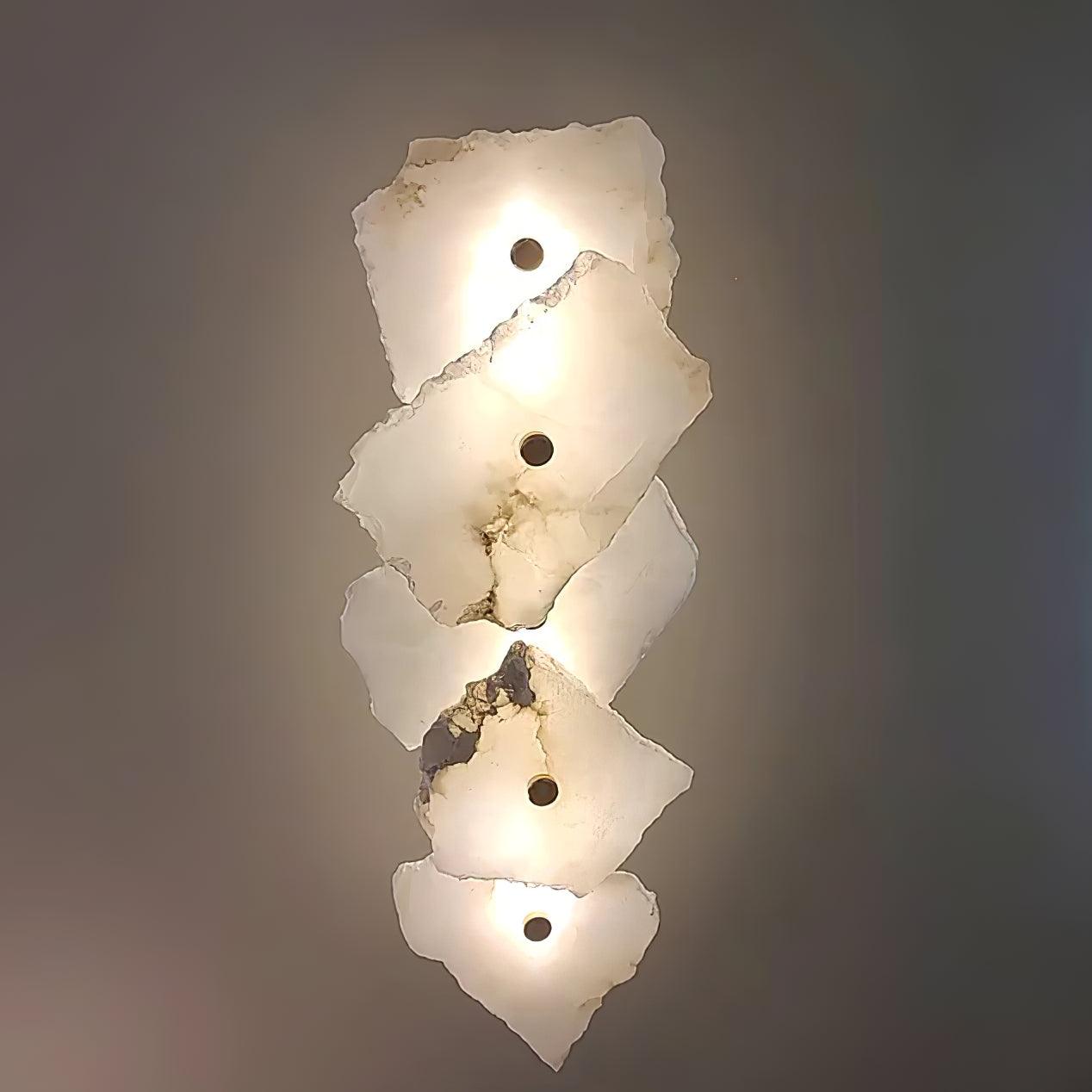 Wall LampPetra Wall Lamp3 heads L 40cm x W13cm x H 9cm / L 15.7″ x W 5.1″x H 3.5″Gold+ White AlabasterLennar Visual