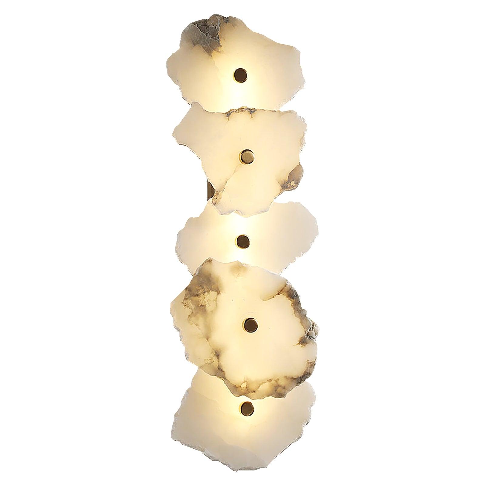 Wall LampPetra Wall LampDia 20cm / ∅ 7.8″Gold+ White AlabasterLennar Visual