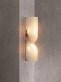 Wall SconceRectangular Alabaster Essence Wall SconceL 6.5cm x W 8cm x H 35cm / L 2.6″ x W 3.1″ x H 13.8″WhiteLennar Visual