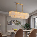 ChandelierRectangular marble chandelierL 100cm x W 35cm x H 40cm / ∅ 39.4″ x W 13.8″ x H 15.7″GoldLennar Visual