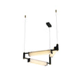 ChandelierResident Alabaster Modern Black ChandelierL 78cm x H 28cm / ∅ 30.7″ x H 11″Brass & WhiteLennar Visual