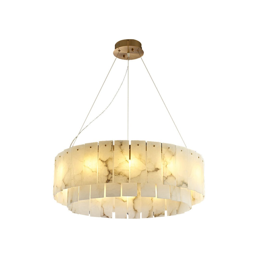 ChandelierRock Alabaster ChandelierDia 45cm x H 22cm / L 17.7″ x H 8.7″GoldLennar Visual