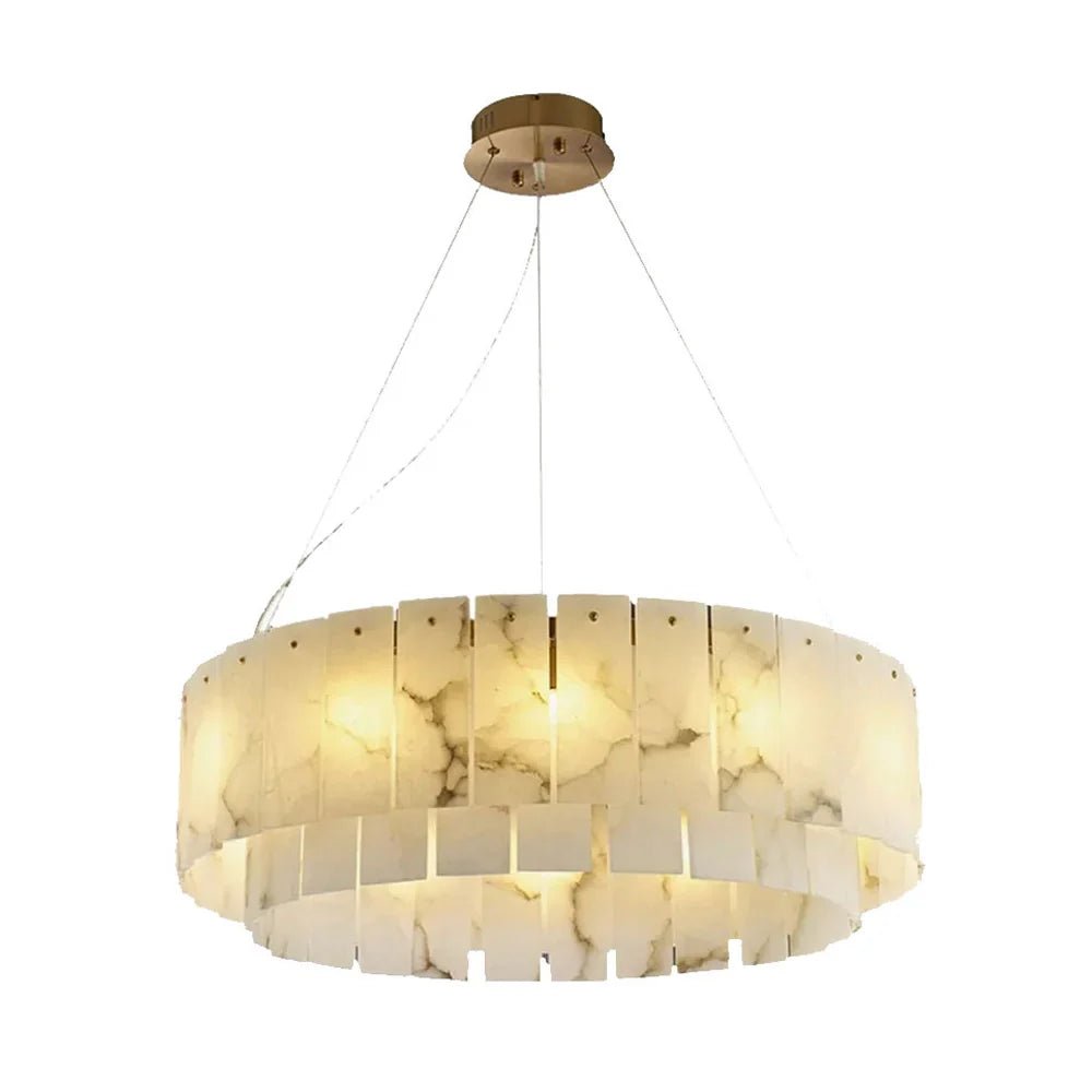 ChandelierRock Alabaster ChandelierDia 135cm x H 22cm / L 53.1″ x H 8.7″GoldLennar Visual