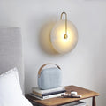 Wall LampRound Alabaster Modern Wall LampDia 25cm / ∅ 9.8″Gold & WhiteLennar Visual